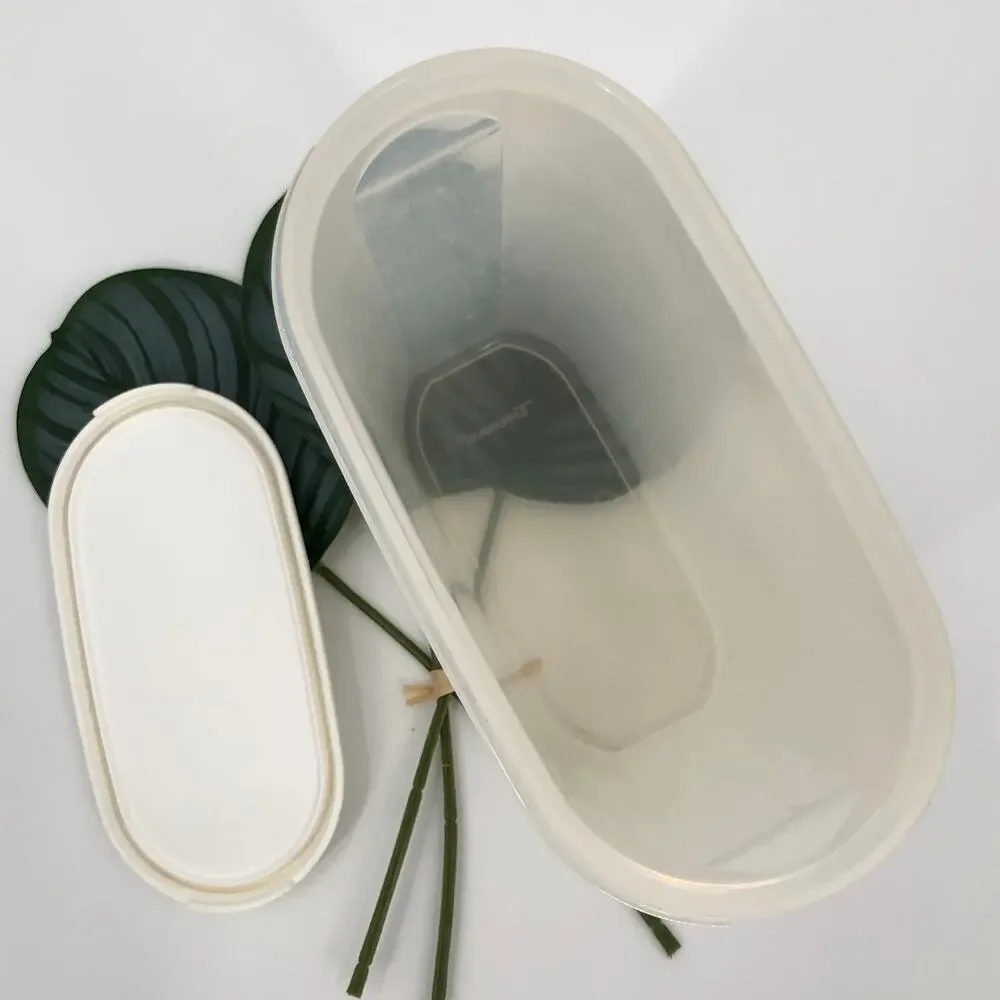 Vintage Tupperware White Snap Lid 9 3/4 Cups Module Mate 1614-21 Food Container